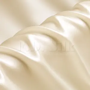 hot selling print stretch satin 19mm 140cm width Color No.04 champagne silk fabric silk satin fabric stretch by hellosilk