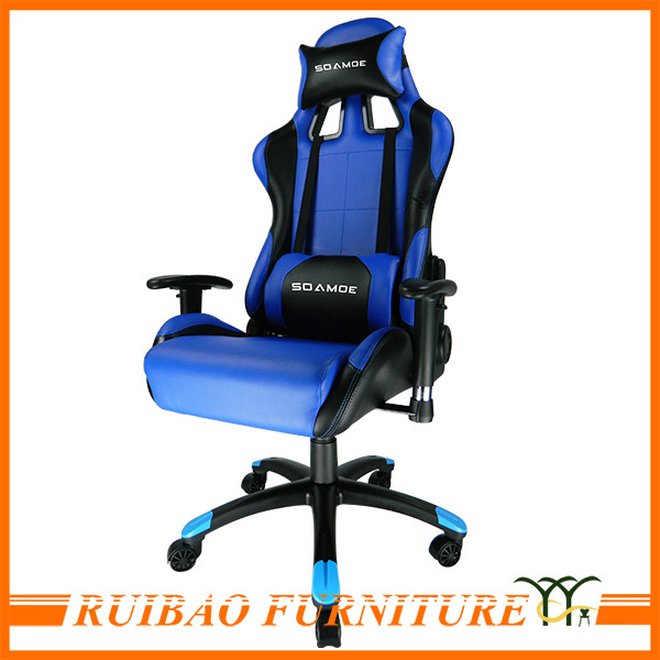 Large high PU leather Erogonomic Racing Style game computer desk chairs