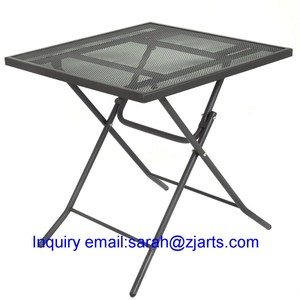 Tavolo <span class=keywords><strong>da</strong></span> Pranzo Quadrato in Rete Metallica per Patio e Giardino - Product Image 2