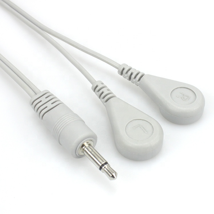 Медицинский кабель с разъемом 3,5 мм на 2 оснастки, электроды ЭКГ, свинцовый провод для ЭКГ-машины