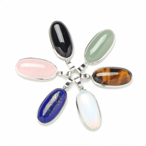 <span class=keywords><strong>Pendentif</strong></span> en pierre précieuse ovale <span class=keywords><strong>lapis</strong></span> <span class=keywords><strong>lazuli</strong></span>, pierre précieuse ovale, pour la fabrication de bijoux, livraison gratuite - Product Image 3