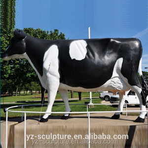 Large Outdoor Fiberglass Cow Sculpture Life-Size Resin <strong>Animal</strong> <strong>Ornament</strong> for <strong>Garden</strong> Art Decoration Anime-inspired Craft Model - Product Image 3