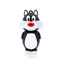 Pendrive USB 2,0 de 4GB, 8GB, 16GB, 32GB con dibujos animados de 64GB, conejo, pato, León y gato