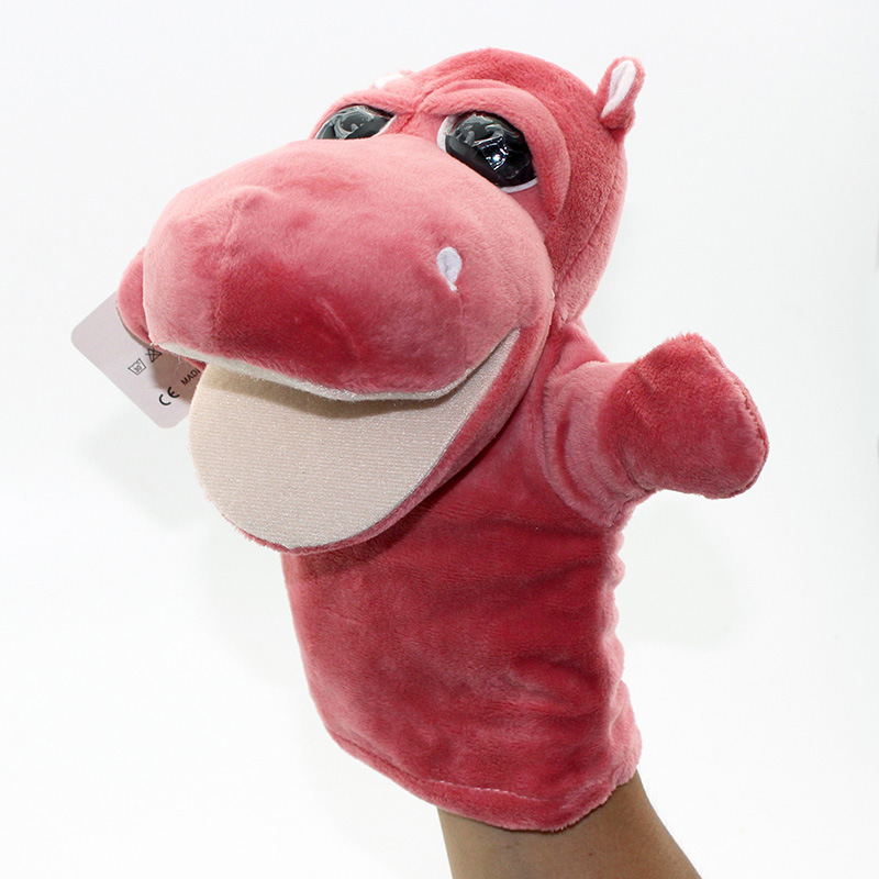 Дешевая плюшевая ручная кукла, плюшевая ручная кукла-Бегемот для продажи