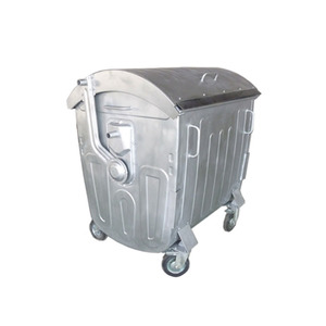 Outdoor 1100 Liter <strong>Silver</strong> Grey Color Metal Types of Waste <strong>Bin</strong> - Product Image 5