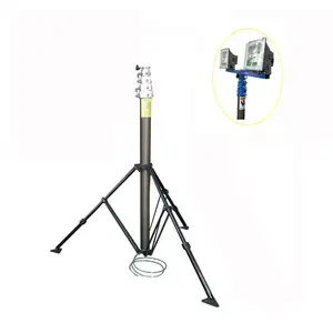 telescopic pneumatic display LED light stand tower