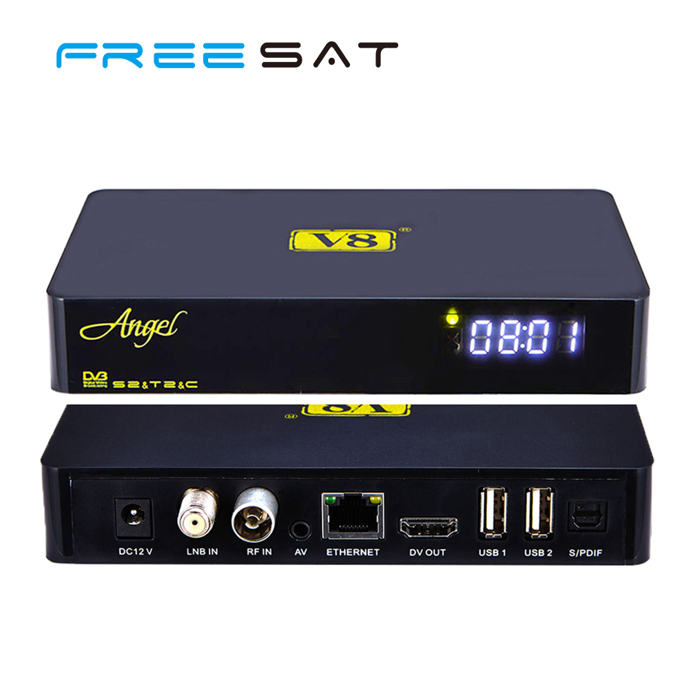 Android 6.0 TV Box Freesat V8 Ангел DVB-S2 DVB-T2 DVB-C Спутниковый Ресивер Поддержка Powervu Авто Декодер