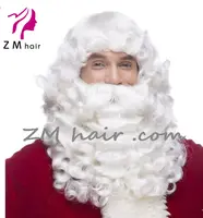 zm hair christmas santa beard wig synthetic wavy set