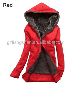 oem ingrosso a buon mercato nuovo delle donne <span class=keywords><strong>vestiti</strong></span> della signora addensare inverno giacca calda vello abbigliamento cappotto con cappuccio - Product Image 5