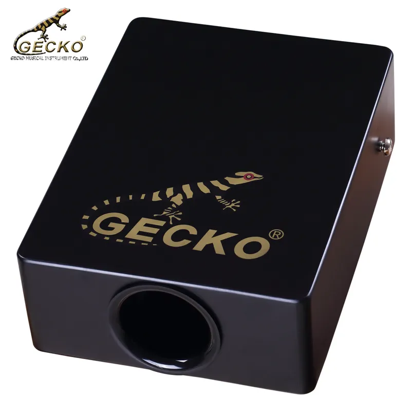 תוף קופסת קאג'ון GECKO C-68K משטח מבריק שחור מיני תוף קופסת קאג'ון תוף נייד תיבת קאג'ון לנסיעות