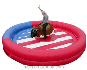 Gran oferta, arena inflable con patrón de bandera comercial de EE. UU. Para Rodeo Bull, colchón mecánico, inflable activado mecánicamente - Product Image 2