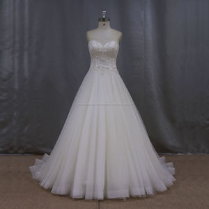 XF622 عالية الجودة شبه حبيبته العنق <span class=keywords><strong>weding</strong></span> اللباس مع الديكور - Product Image 1