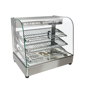 Vetrina Riscaldata Elettrica <span class=keywords><strong>in</strong></span> Acciaio Inox e <span class=keywords><strong>Vetro</strong></span> da 650mm per Snack Bar - Product Image 1