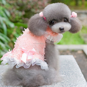 2015 venta caliente preparación del perro, invierno mascotas vestir, <span class=keywords><strong>sexy</strong></span> de encaje del arco floral vestido de invierno perro - Product Image 4