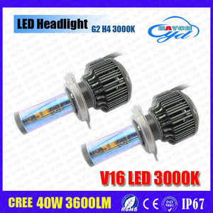 Car C. ree LED Faro H4 9003 HB2 Hi & <span class=keywords><strong>lo</strong></span> 3600LM 40 W 6000 K Blanco Lámpara <span class=keywords><strong>de</strong></span> Los Bulbos - Product Image 2