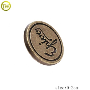 Đồng thau cổ đóng dấu Thư Kim Loại nút quần jean nút tròn hợp kim kim loại nhấn nút - Product Image 2