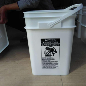 high quality 20 liter square pp plastic bucket 5 gallon large cheap plastic pail for lubricants and powder