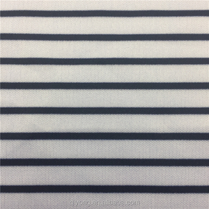 China fábrica al por mayor 100% poliéster punto teñido rayas blanco y negro Interlock tela de <span class=keywords><strong>buceo</strong></span> para la señora Pantalones - Product Image 6