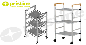 Mit shopee ชั้นวางของในครัวทำจากไม้ไผ่สำหรับใช้ในครัวเรือนล้อจัดเก็บเฟอร์นิเจอร์ผู้ผลิตวัสดุโลหะ - Product Image 4