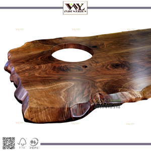 <span class=keywords><strong>Meilleure</strong></span> vente Table de salle à manger en dalle de noyer en bois de Suar Live Edge/Noyer noir américain/Table en bois en dalle de Thibet géante pour restaurant - Product Image 3
