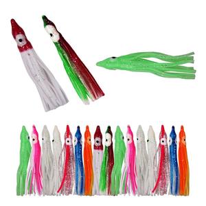 50 Pezzi/Sacchetto Esca Polpo 8cm 2g, Esca Morbida con Gonna di Calamaro, Combo Esca con Barba, Esca per Pesca a Traina - Product Image 6