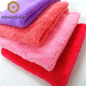 Coral fleece fabric Best Selling 500gsm 800gsm plush edgeless car polishing microfiber towels