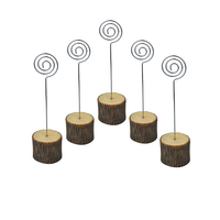 Décoration de mariage, base en bois naturel écologique, clips photo et porte-cartes avec option de logo personnalisé