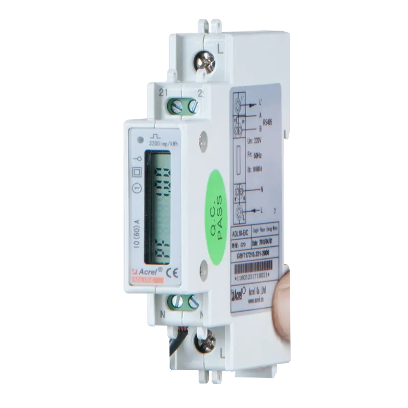 Single phase din rail energy meter measuring single phase two wire AC power network active energy consumption ADL-10E