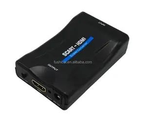 Universele Mini Scart Naar Hd 1080P (60Hz) Scaler Converter Converteert Analoge Scart-Invoer Naar Hd Mi-Uitvoer Met Kleurendisplay