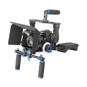 YELANGU D221专业摄影相机肩部钻机套件，带有用于单反相机的相机笼