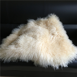 <span class=keywords><strong>Pelliccia</strong></span> <span class=keywords><strong>di</strong></span> Agnello Tibetano Mongolo a Pelo Lungo e Riccio, 100% Naturale, per Tappezzeria Auto, Abbigliamento, Coperte e Plaid 60x120cm, Morbida - Product Image 2