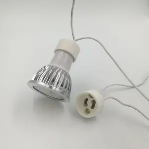 Venta al por mayor de fábrica de cerámica GU10 portalámparas luz LED MR16 GU10 Base 10CM SR conector de cable LED CFL adaptador halógeno