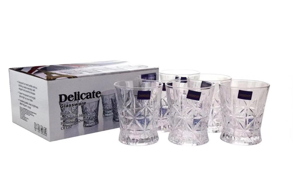 4pcs whiskey glasses gift set high white glass cup for whiskey custom logo cup