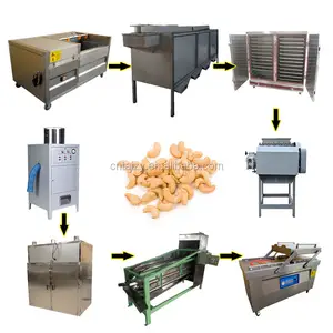 Volledige Automatische Cashewnoten Roosteren Machine Gebruikt Cashewnoten Verwerking Machine