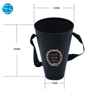 Caja de flores de papel ovalado portátil de lujo con logotipo personalizado, embalaje de ramo de flores, caja de <span class=keywords><strong>floristería</strong></span> de rosas - Product Image 3