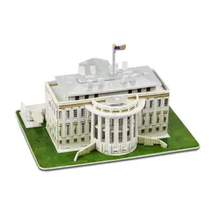 Puzzle 3D pour adultes-Kit de modèle de construction de maison blanche, modèle de construction éducatif scientifique, <span class=keywords><strong>cadeau</strong></span> d'anniversaire idéal - Product Image 1