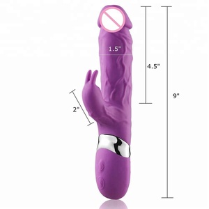 女性用シリコン防水ビッグディルドバイブレーターgスポット陰核刺激ウサギディルドマッサージャー - Product Image 3