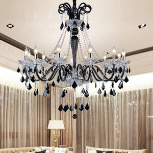 Modern European Crystal Chandelier K9 Glass Prisms E12 Remote Control Adjustable Height for Luxury Living/<strong>Dining</strong> Room <strong>Lighting</strong> - Product Image 2