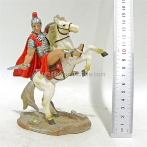 Figura de Resina de Soldado Romano del Siglo con Caballo, Estilo Italiano, para Decoración, Venta al por Mayor - Product Image 2