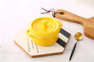 Usine en gros de haute qualité moderne <span class=keywords><strong>pas</strong></span> <span class=keywords><strong>cher</strong></span> rond en céramique casserole avec couvercle - Product Image 6