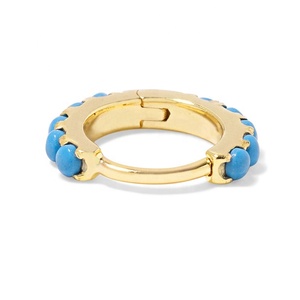 <span class=keywords><strong>Orecchini</strong></span> Huggie <span class=keywords><strong>cartilagine</strong></span> turchese da donna con cerchio in <span class=keywords><strong>oro</strong></span> 925 in argento - Product Image 5