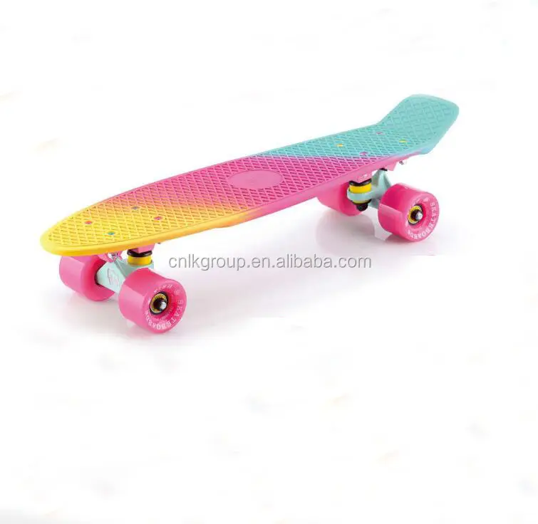 Mini skate de plástico para crianças, baralho de plástico de alta qualidade