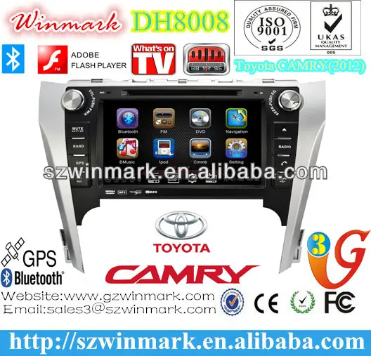 Tela de toque digital de 8'' TFT LCD 2 din carro especial DVD GPS para Toyota Camry radio/bluetooth/ipod/gps/3g/etc carro