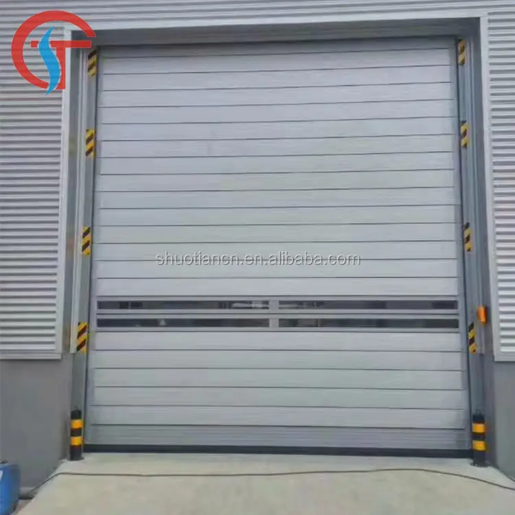 Aluminum Metal Spiral Insulated Full View Workshop High Speed Spiral Shutter Door
