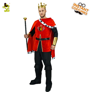 Disfraz de rey con corona para adulto, traje de fiesta de Halloween, Rey guapo - Product Image 2