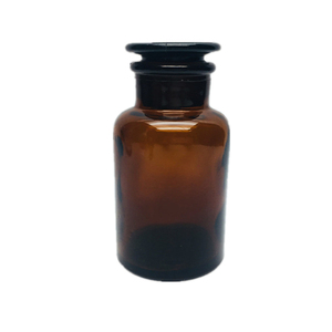 Pot en verre ambré de 125ml, bouteilles en verre avec couvercles en verre ou en liège - Product Image 1