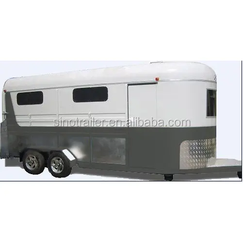 Chứng Nhận CE Và Đầy Đủ Trailer Loại 3-Horse Trailer Góc Tải