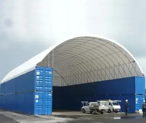 Container Shelter SSTC5040 China Double Truss Industrial Container Storage Dome Shelter