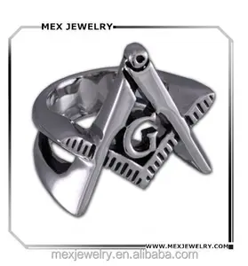 Масонское кольцо с треугольным символом из нержавеющей стали для бесплатной кирпичной кладки