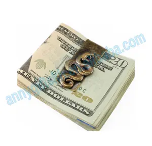 Benutzer definierte leere Edelstahl Metall Ente Rechnung benutzer definierte einzigartige einfache billige Geld klammer Metall faltbare Geld klammer